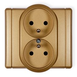 Gniazdo podwójne z uziemieniem 2x2P+Z