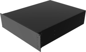 Aluminum enclosure, (L x W x H) 133 x 422 x 559 mm, black (RAL 9005), IP32, RM3U1922SBK