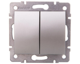 LOGI Łącznik zwierny podwójny śrubowy 10AX 250V srebrny 021022143 25188