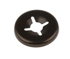 Nakrętka wciskowa, Emaliowane, Stalowe, Otwarte, do śr. wału: 2mm, śr zewn: 9.5mm