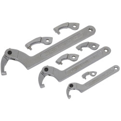 Sealey SMC2 Adjustable C Spanner - Hook &amp; Pin Wrench Set 11pc