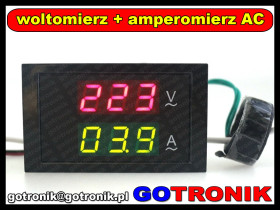 Panelowy miernik prądu i napięcia AC
