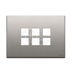 Ramka ozdobna 3Mx6 Flat, szczotkowany nikiel, 22693.11