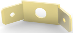 Flat plug distributor, 1 x 2 contacts, 6.35 x 0.81 mm, L 19.2 mm, uninsulated, angled, 142241-1