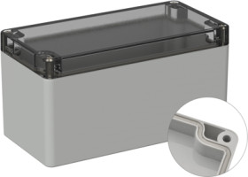 PC enclosure, (L x W x H) 160 x 80 x 85 mm, light gray (RAL 7035), IP66, 5U230110