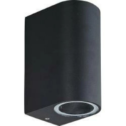 Oprawa elewacyjna OE-9 2xgu10 ip44 czarna WALLY-2-O-B