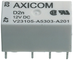 Relay, 2 Form C (NO/NC), 24 V (DC), 1.05 kΩ, 3 A, 220 V (DC), 250 V (AC), monostable, 2-1393793-1