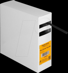 19964 Heat-shrink tubing box, with inner adhesive, 5 m x 4.8 mm black