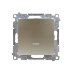 Łącznik pojedynczy podświetlany złoty mat DW1L.01/44 Kontakt Simon54