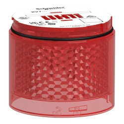 Moduł świetlny, kolumna świetlna, czerwony, Ø70mm, migający, kolorowa soczewka, Harmony XVB7, XVB7C54