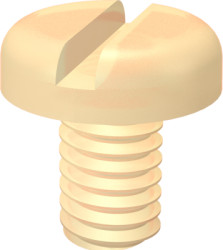 Pan head screw, slotted, M5, 8 mm, PA, DIN 85/ISO 1580, 8505081