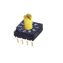 Przełącznik obrotowy, 100 mA, 5V dc, 10-położeniowy, Nidec Components SC-2000