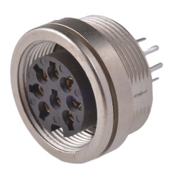 Gniazdo Din 8 -pinowe Żeński Montaż ścienny M16