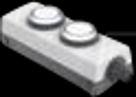 1.22.392.392/2200 E-Box M12 - gray housing with illuminated pushbutton, Flexlab, 2