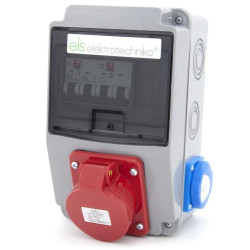 Rozdzielnica budowlana 2*GS 230V + 16A/4 + zabezpieczenia, 6NO21C11C0/4