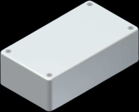 ABS enclosure, (L x W x H) 125 x 70 x 39 mm, gray (RAL 9018), COFFER 2.5 GRAU