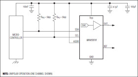 Ultra-Small, Quad-Channel, 12-Bit Buffered Output DAC with Internal Reference and I²C Interface