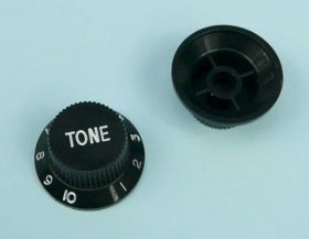 GAŁKA CZARNA 18mm FI=6mm ZE SKALĄ 1-10