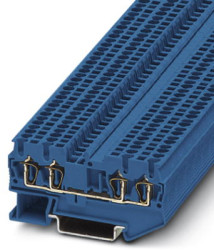 Through terminal block, spring balancer connection, 0.08-1.5 mm², 4 pole, 17.5 A, 6 kV, blue, 3031199