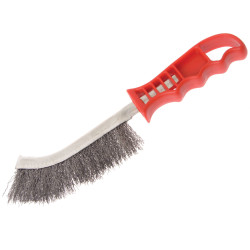 Faithfull 17130001 Wire Scratch Brush Steel Red Handle