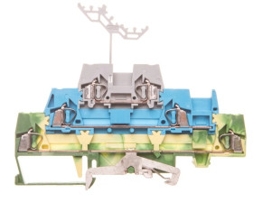 Złączka trzypiętrowa PE / L / L 2,5mm2 zolto-zielona / niebieska / szara 280-547