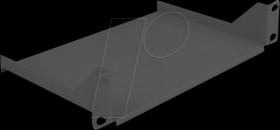 66853 10" shelf, 1 U, black