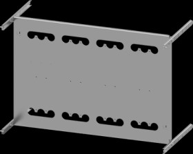 Mounting plate, metal, (L x W x H x D) 800 x 800 x 500 x 400 mm, for 3VA23 (400A), 3VA24 (630A), 3 pole mounting position, 8PQ60