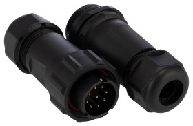 Złącze okrągłe 9-pinowe SP21 Mocowanie kablowe liniowe Wtyk, Gniazdo RS PRO Męski/żeński IP68 SP21