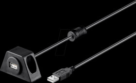 95445 USB 2.0 extension cable with mounting bracket 1.2 m