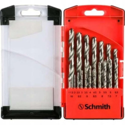 Wiertła do metalu stali HSS 19szt wiertło 1-10mm zestaw wierteł Schmith