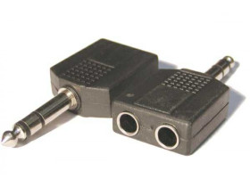 Rozgałęźnik jack wtyk 6,3mm - 2x gniazdo jack 6,3mm