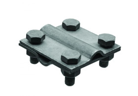 Złącze krzyżowe małe (dwie płytki, 4xM8) ocynk ogniowy R.8052