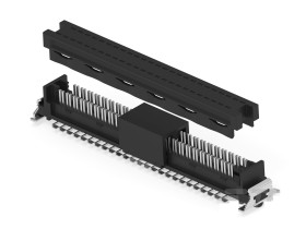 Wtyk PCB 50-pinowe raster: 1.27mm 2-rzędowe ERNI Montaż powierzchniowy 1.3A