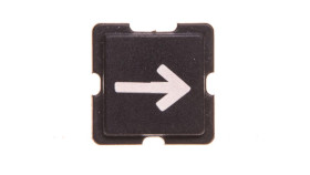 Wkładka Przycisku 16Mm Płaska Czarna Z Symbolem Kierunki Ruchu Kwadrat 32Tq18...