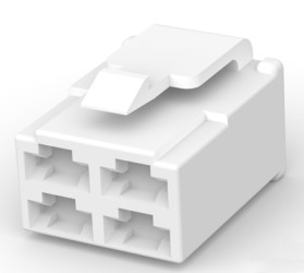 Insulating housing for 6.35 mm, 4 pole, nylon, natural, 172134-1