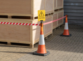 Bariera ochronna długość taśmy 3.65m Bariera chowana Pomarańczowy