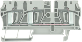 Through terminal block, spring balancer connection, 0.5-6.0 mm², 3 pole, 32 A, 8 kV, dark beige, 7904180000