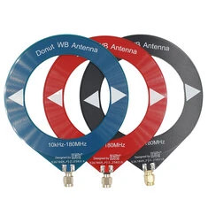Antenna SDR o szerokim paśmie 10kHz-180MHz Antena w kształcie donuta Złącze SMA męskie do odbioru fal krótkich i średnich