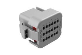 Złącze samochodowe 18-pinowe Amphenol Industrial 3-rzędowe Męski 13A ATV Wtyk