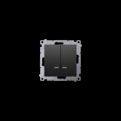 Łącznik podwójny podświetlany czarny mat DW5BL.01/49 Kontakt Simon54