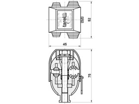Zacisk przebijający izolację ZP-2 AsXS 35-70 mm2 Cu/AL 2,5-25 mm2 072 TAREL