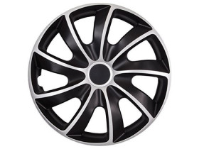 Kołpak 13” QUAD BICOLOR czarno-srebrny 4szt