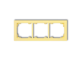 DECO Ramka 3 potrójna uniwersalna z tworzywa DECO Pastel Matt kanarkowy 43DR-3 KARLIK