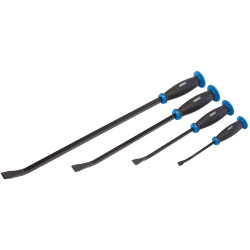Draper 08559 &#x27;Pound Thru&#x27; Soft Grip Pry Bar Set with Hand Guard (4 Piece)