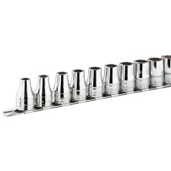 Facom R.40E 1/4&#x27;&#x27; Square Drive Metric 6Pt Socket Set &#x2B; Rack 13pc