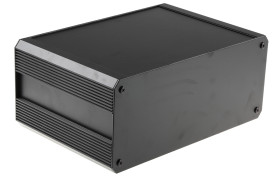 Obudowa radiatora Aluminium wytłaczane szerokość zew. 300 mm długość zew. 200 mm wys. zew. 130 mm RS PRO IP40 Czarny