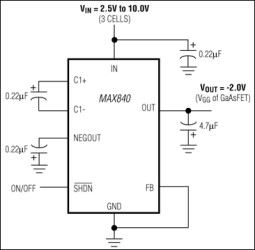 Low-Noise, Regulated, -2V GaAsFET Bias