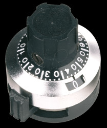 6623.1000 Round gear knob, analogue, for 6.35-mm axis