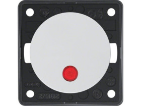Integro Flow Wyłącznik kontrolny z czerwoną soczewką 2-biegunowy biały 937522509 HAGER