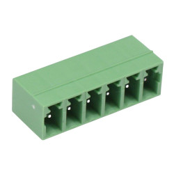 6-Way 3.81mm Vertical PCB Header Closed Ends 8A 300V